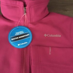 COLUMBIA WATER RESISTANT WINTER SOFTSHELL JACKET FUCSHIA KRUSER RIDGE